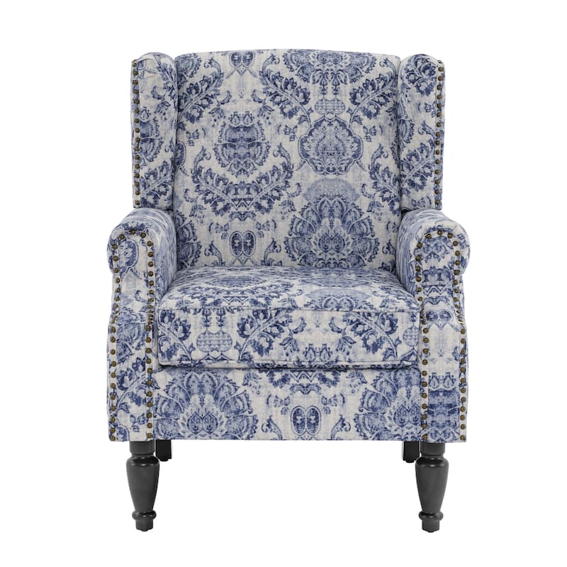 Set of 2 Patterned Upholstered Accent Chair for Living Room