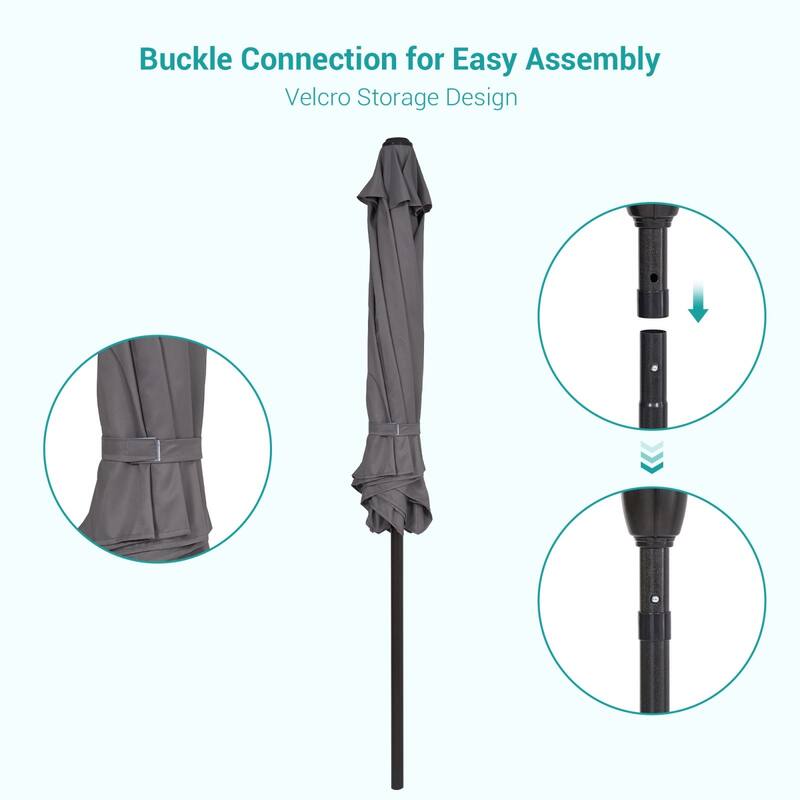 Bonosuki 7.5-foot Waterproof Sunshade Canopy Patio Umbrella