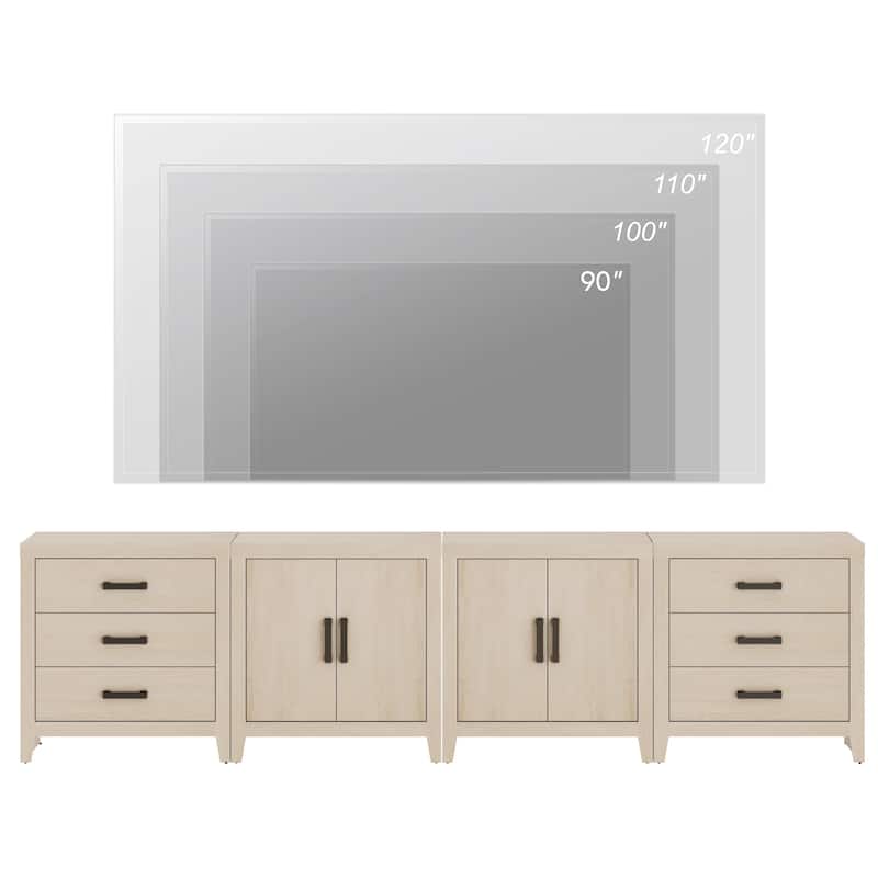 WAMPAT Buffet Cabinet with Drawers & Doors