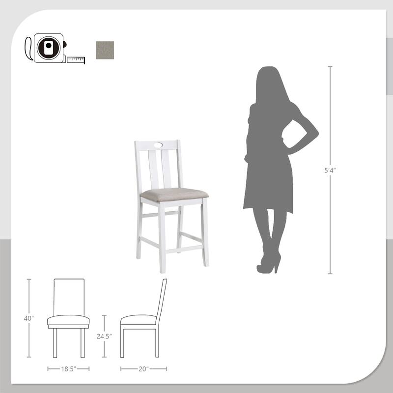 Sandale Wood 5-Piece Counter Height Dining Set