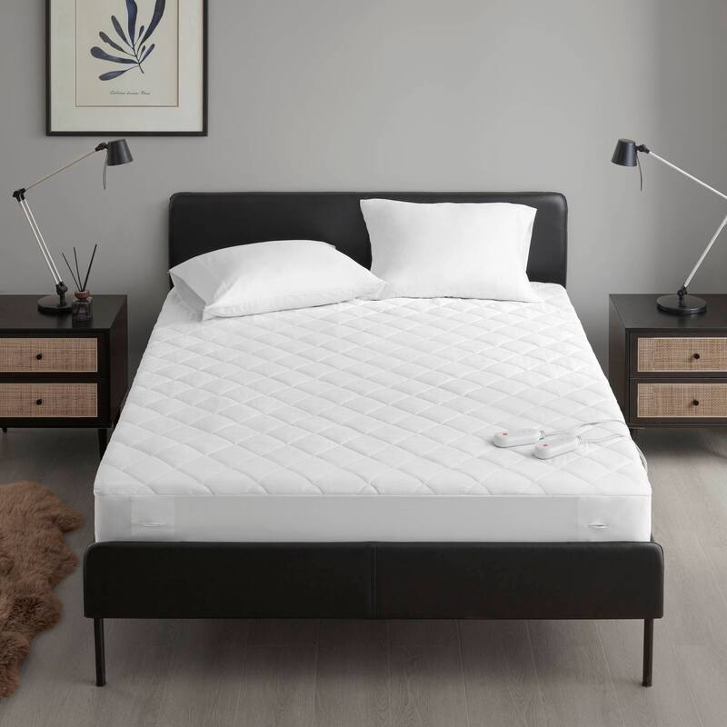 1 PCS Heated Mattress Pad - White - Queen
