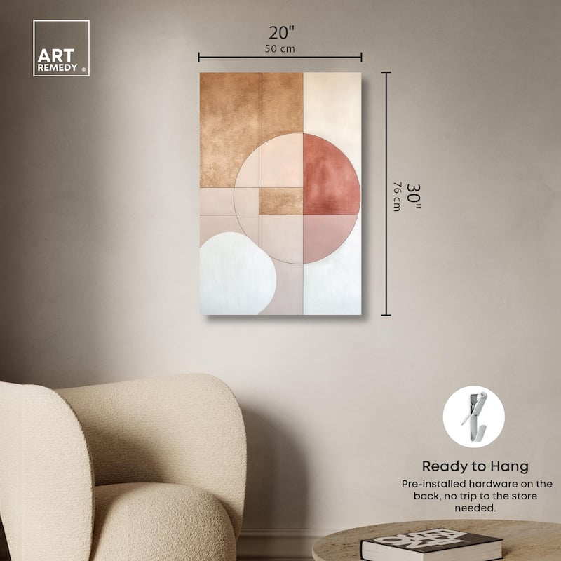 Modernist Circles II Canvas by Art Remedy, Gallery Wrapped