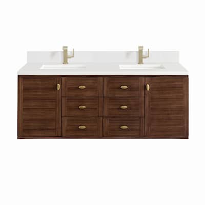 James Martin Vanities 670-V60D-1WZ Amberly 60" Double Basin Wood