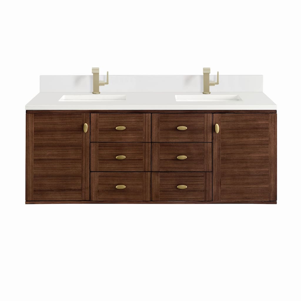 James Martin Vanities 670-V60D-1WZ Amberly 60" Double Basin Wood