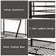 preview thumbnail 7 of 9, Black Twin XL/Queen Bunk Bed w/ Slat System & Ladder
