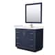 Option Dark Blue / White Cultured Marble Top / Brushed