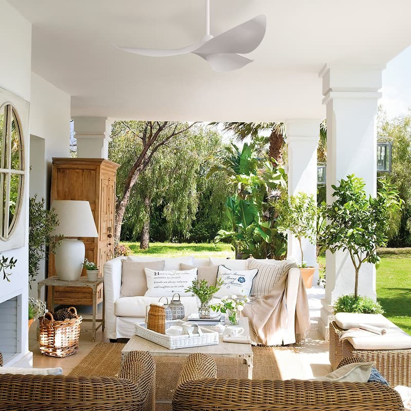 38 Inch Ceiling Fan Without Light ABS Blades Powerful Dc Motor With 1/4/8H Timer for Living Room,Bedroom