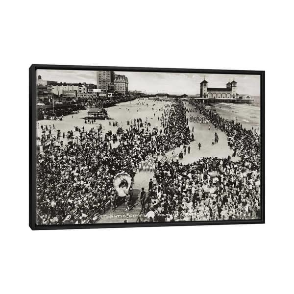 slide 2 of 9, iCanvas "Atlantic City, NJ" by Print Collection Framed Canvas Print Black - 26x40