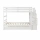 preview thumbnail 15 of 21, Twin over Twin Bunk Beds with Stairway Storage