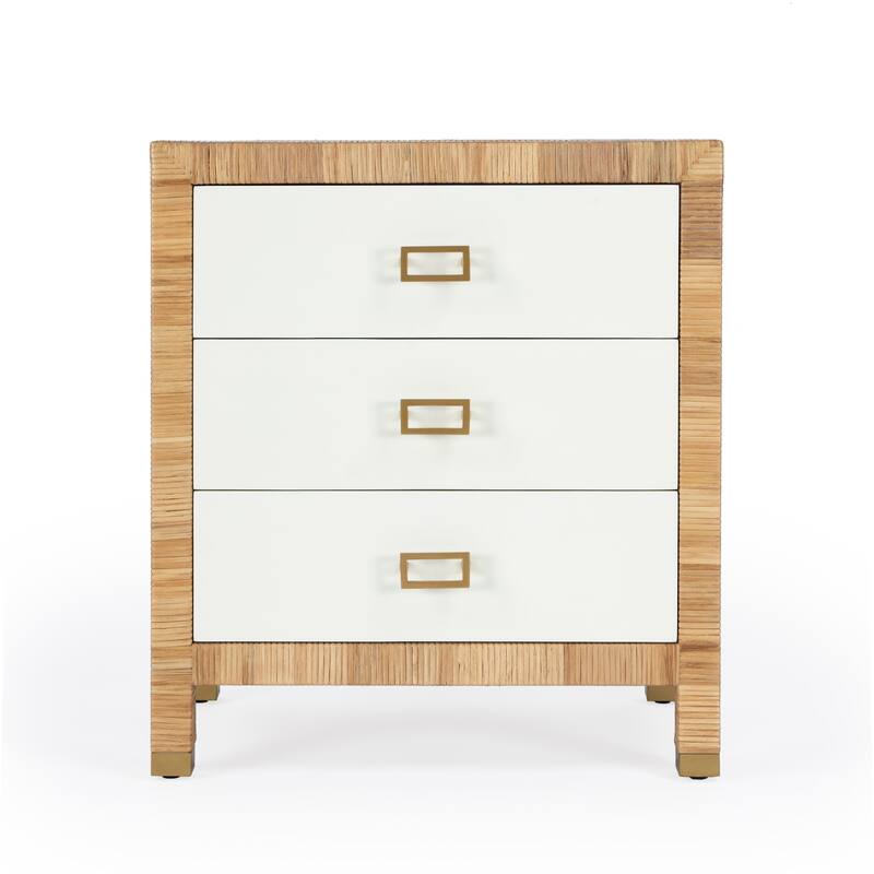 Corfu 3 Drawer Natural Raffia Chest