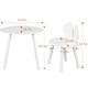 preview thumbnail 10 of 8, 3 Pieces Kids Wood Table and Chair Set, Kids Round Play Table with 2 Chairs for Toddlers, Girls, Boys,White