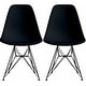 preview thumbnail 26 of 34, Molded Armless Plastic Dining Room Chairs (Set of 2) Black