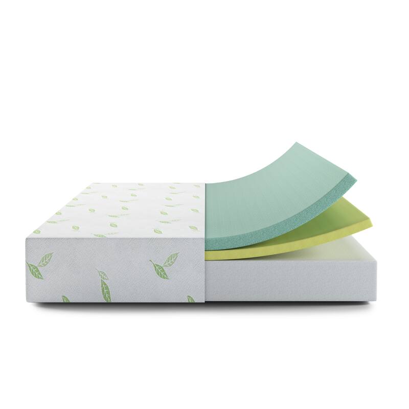 NapQueen Anula 10" Green Tea Memory Foam Mattress, Bed in a Box
