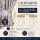preview thumbnail 6 of 5, Superior Leaves Machine Washable Room Darkening Grommet With Ties Blackout Curtains, Set of 2