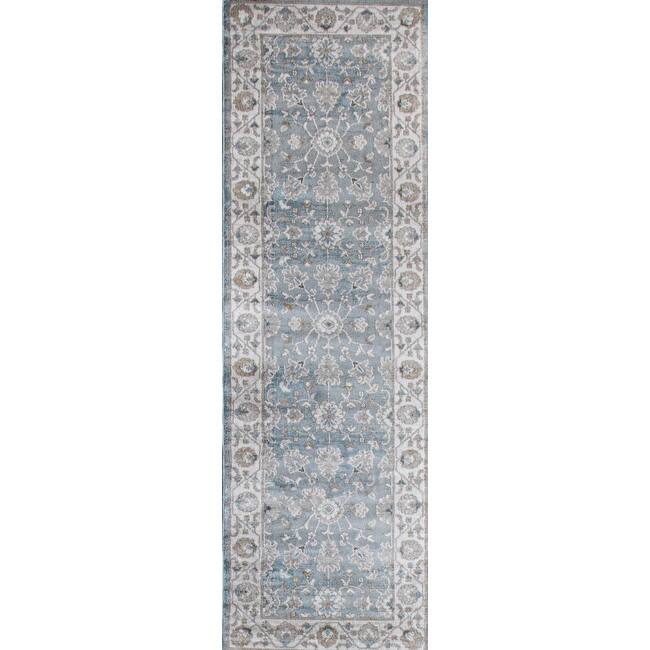 Bashian Bonny Light Blue Transitional Area Rug - 2'6'' X 8'