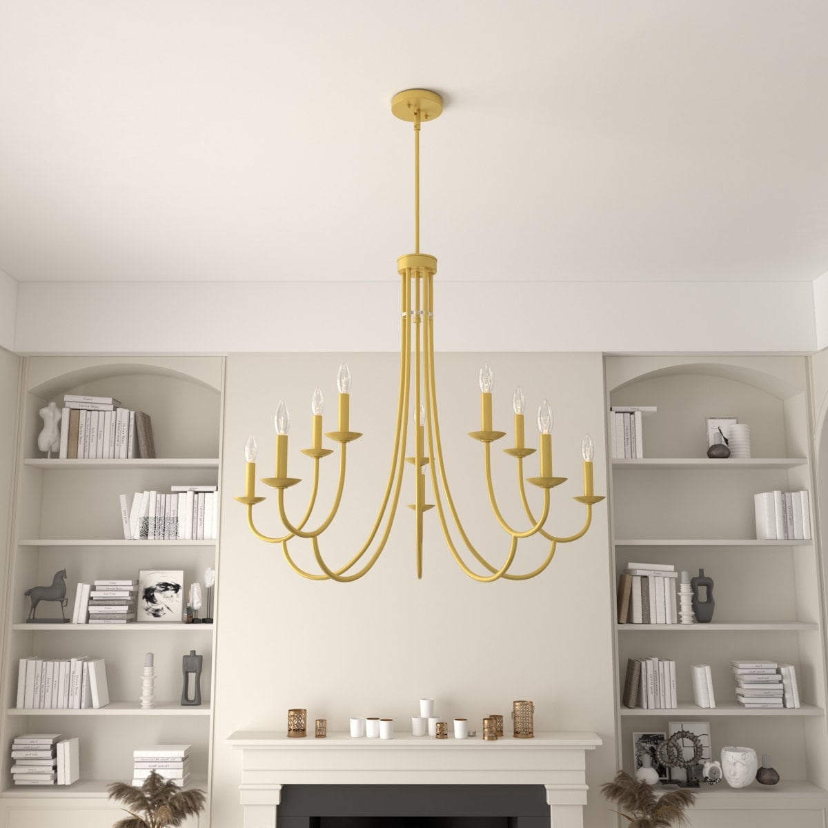 Acroma 10-light Classic Mid-century Modern Candle Chandelier