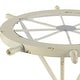 preview thumbnail 16 of 18, White Metal Ship Wheel Top Accent Table with Oar Shaped Legs