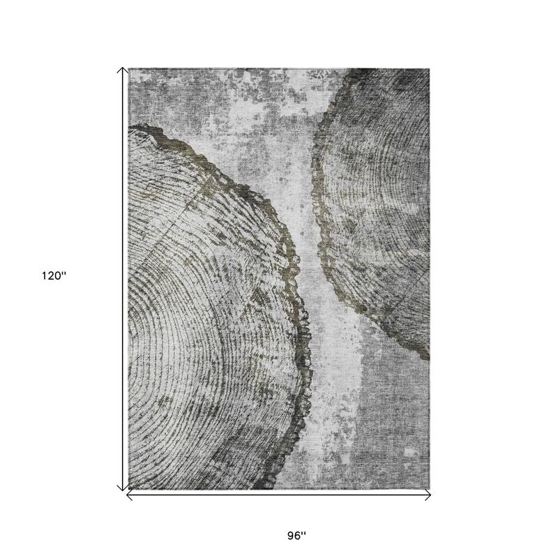 HomeRoots Abstract Transitional Rectangle Outdoor Rug