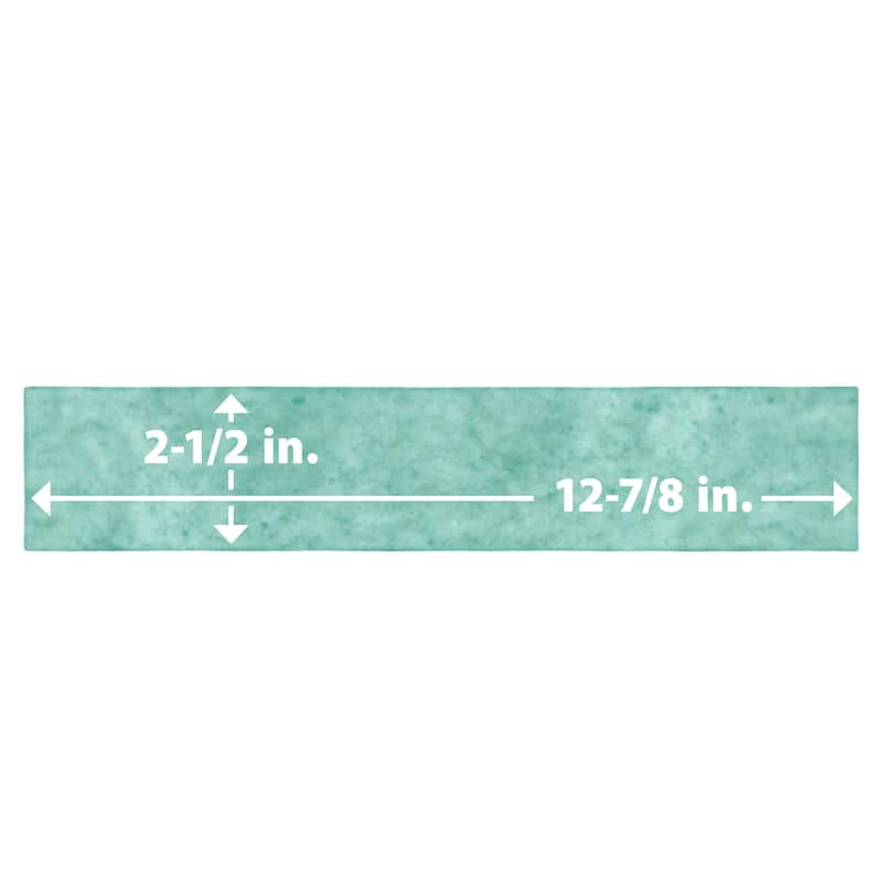 Merola Tile Menorca Aqua 2-1/2" x 12-7/8" Ceramic Wall Tile