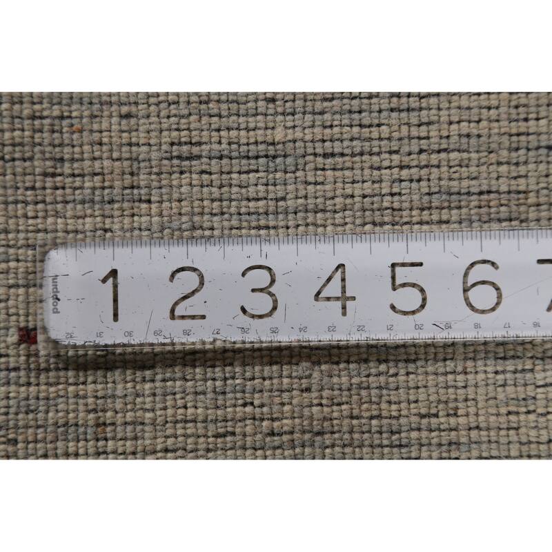 Hand Knotted Oriental 100% Wool Carpet Tribal Animal Pictorial Green Gabbeh Area Rug - 4' 11'' X 2' 9''