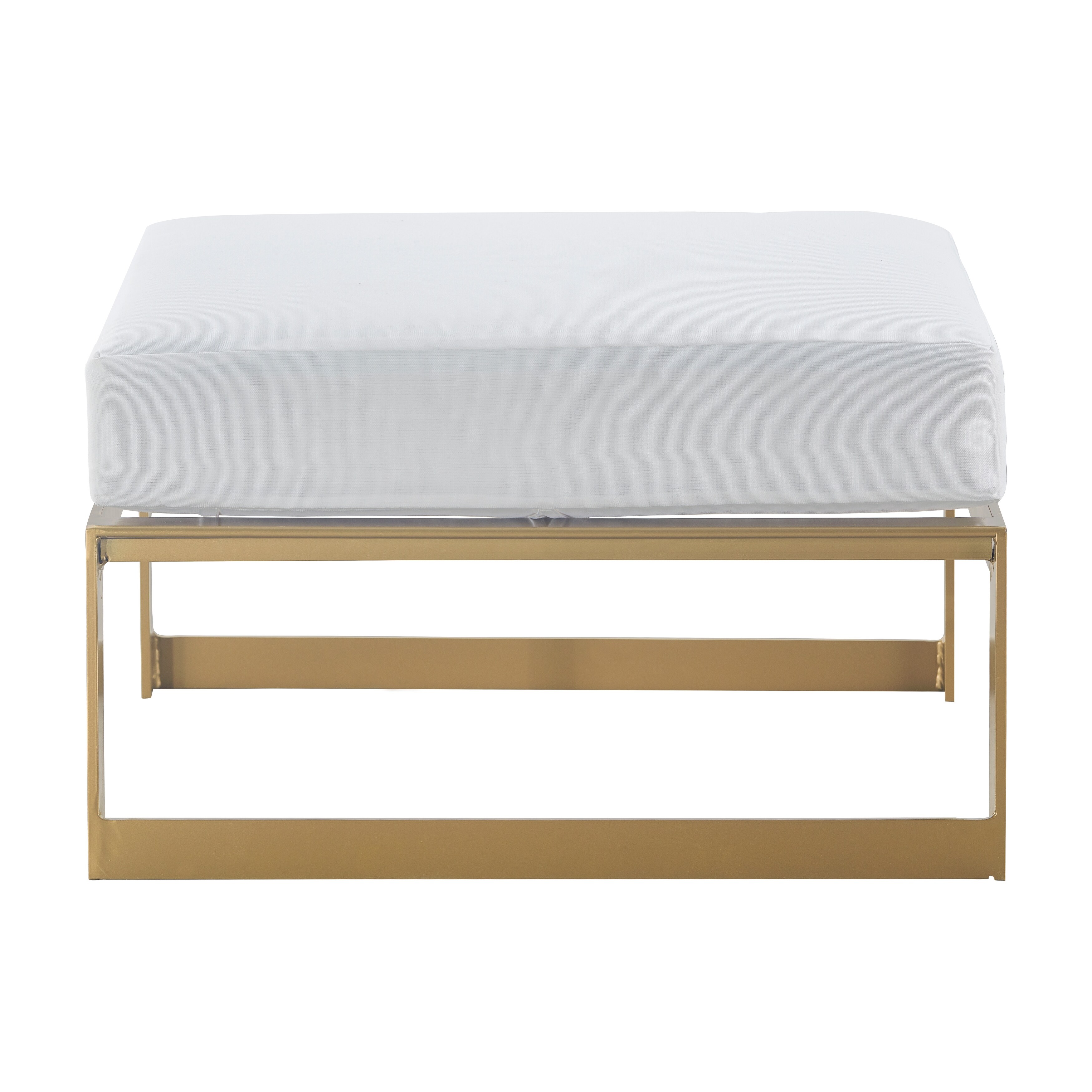 Shop Elle Decor Mirabelle Outdoor Ottoman French Gold On Sale