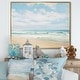 preview thumbnail 7 of 11, Designart "Beach Photo Coastal Tranquility III" Nautical & Beach Framed Canvas Prints 40 in. wide x 30 in. high - Gold