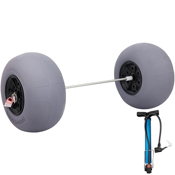 DHBREK Balloon Wheels 16" Replacement Big Beach Sand Tires Kayak Dolly Canoe Beach Fishing Buggy Cart DIY Beach Wheels 2 Pack