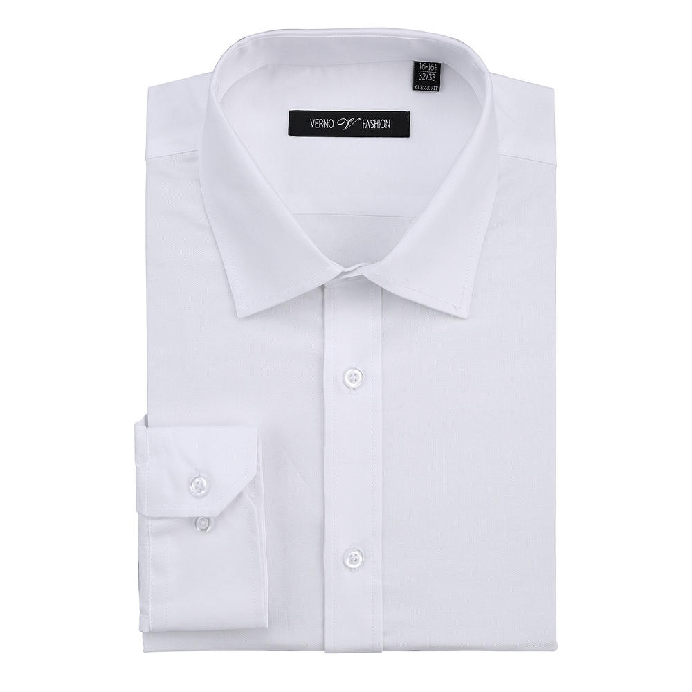 men's classic fit long sleeve solid oxford shirt