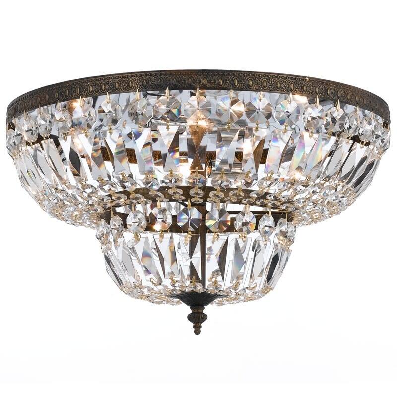 Crystorama Lighting Group Six Light Majestic Wood Polished Crystal - English Bronze