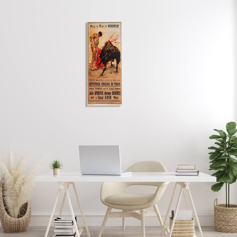 Stupell Great Bullfight Antique Advertisement Canvas Wall Art Design By Marcus Jules