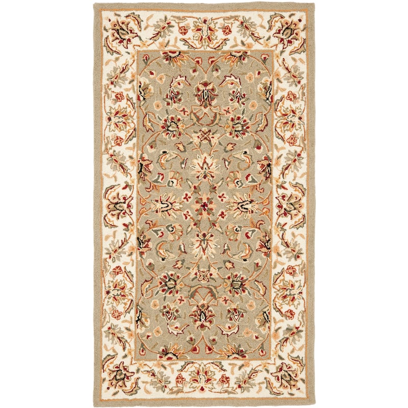 SAFAVIEH Handmade Chelsea Kolja French Country Wool Rug - 2'9" x 4'9" - Taupe/Ivory