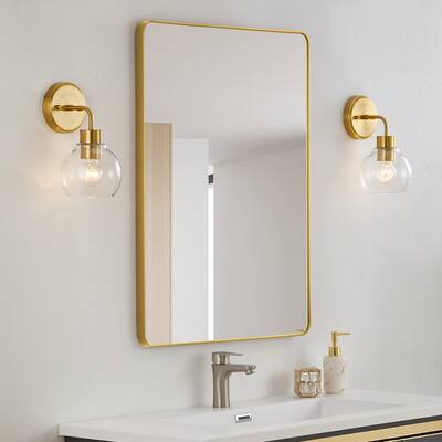 KAWOTI Modern 1-Light Wall Sconce with Globe Shade(Set of 2)