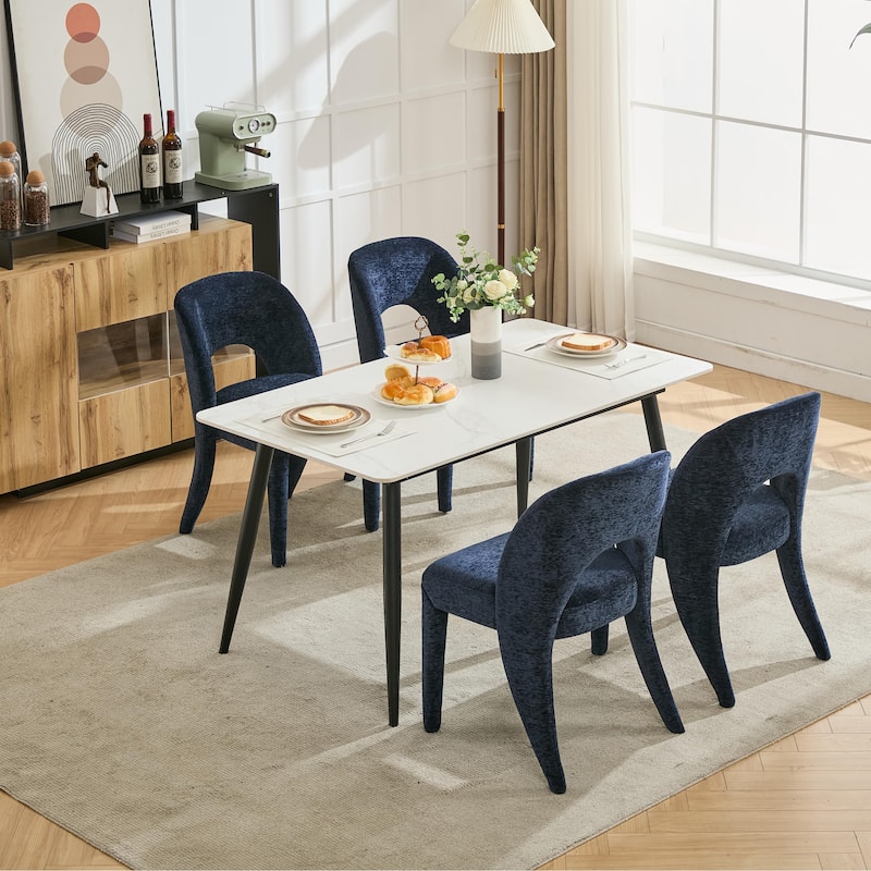 Metal Legs Dining Chair,Cushion Is Comfortable,Design Is Simple