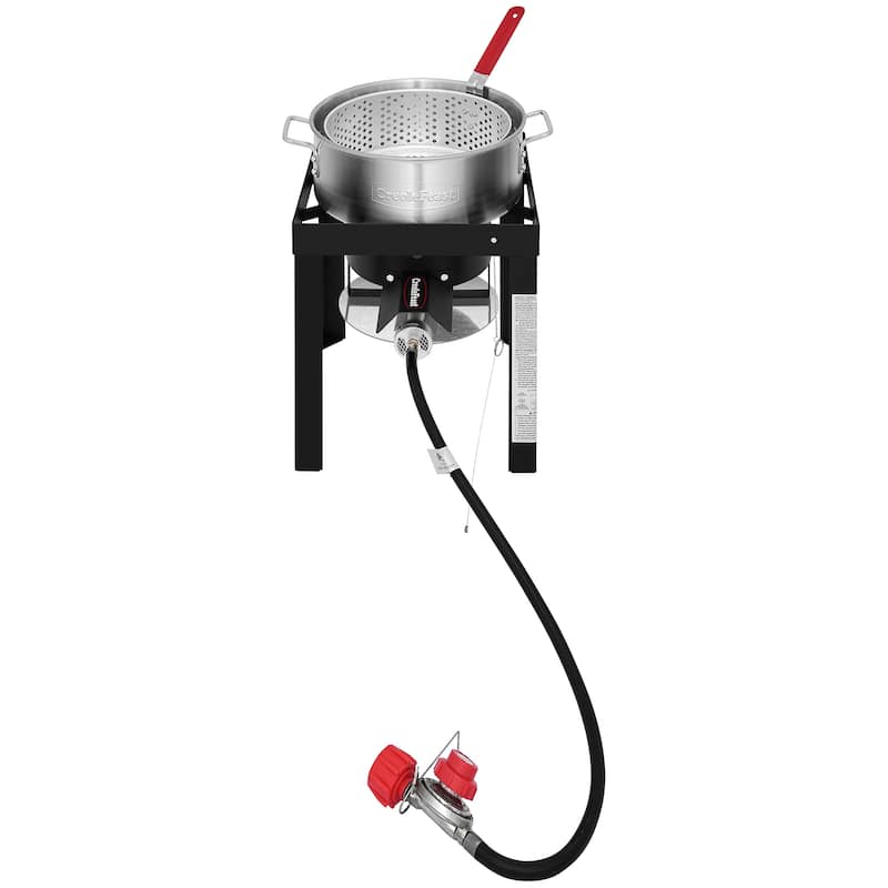 Creole Feast,Silver Aluminum Turkey Fryer Boiler Set