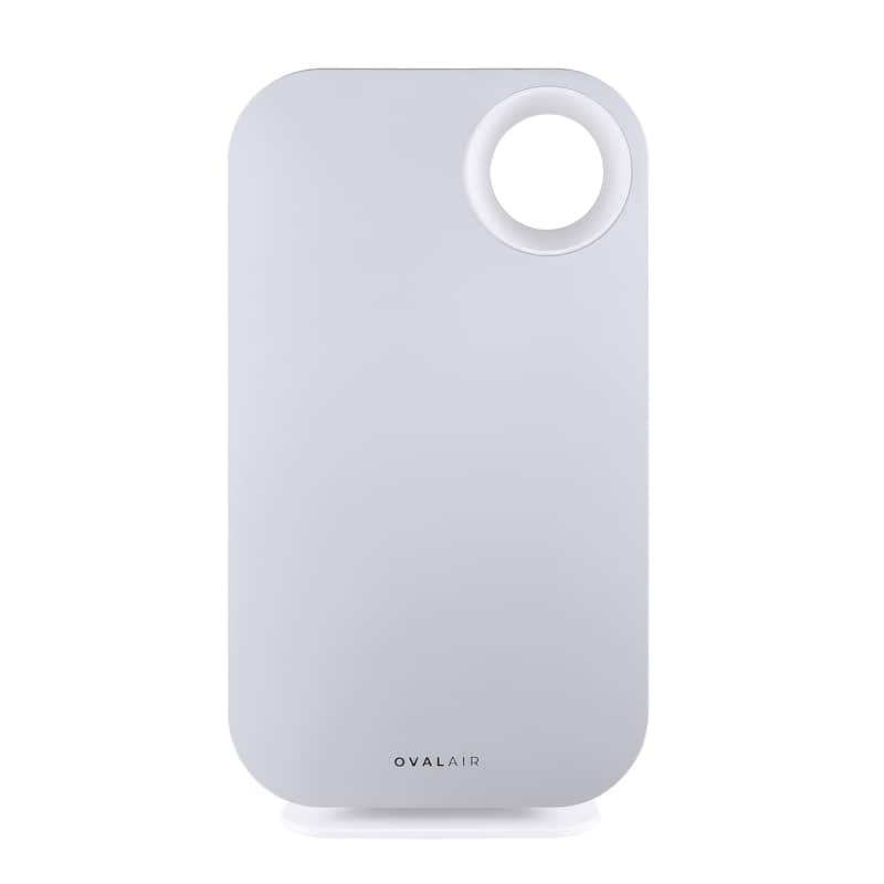 OVAL AIR Custom Air Purifier Face Cover - 24.40" - Cool Satin Silver