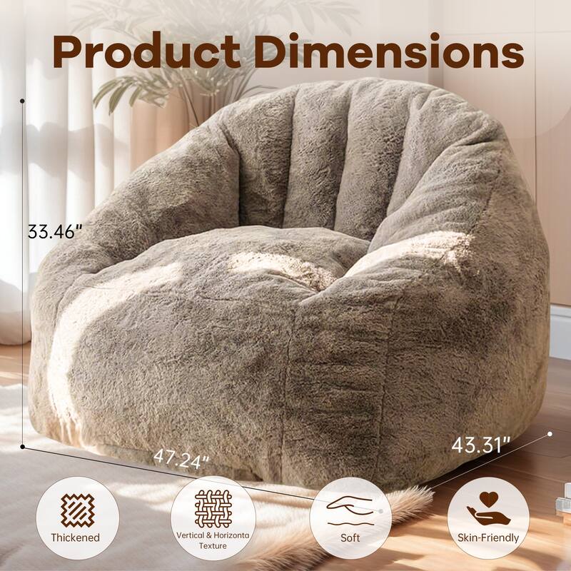 Bean bag chair, armrest bean bag sofa chair filled with high-density foam, comfortable lazy sofa chair,adult bean bag chair
