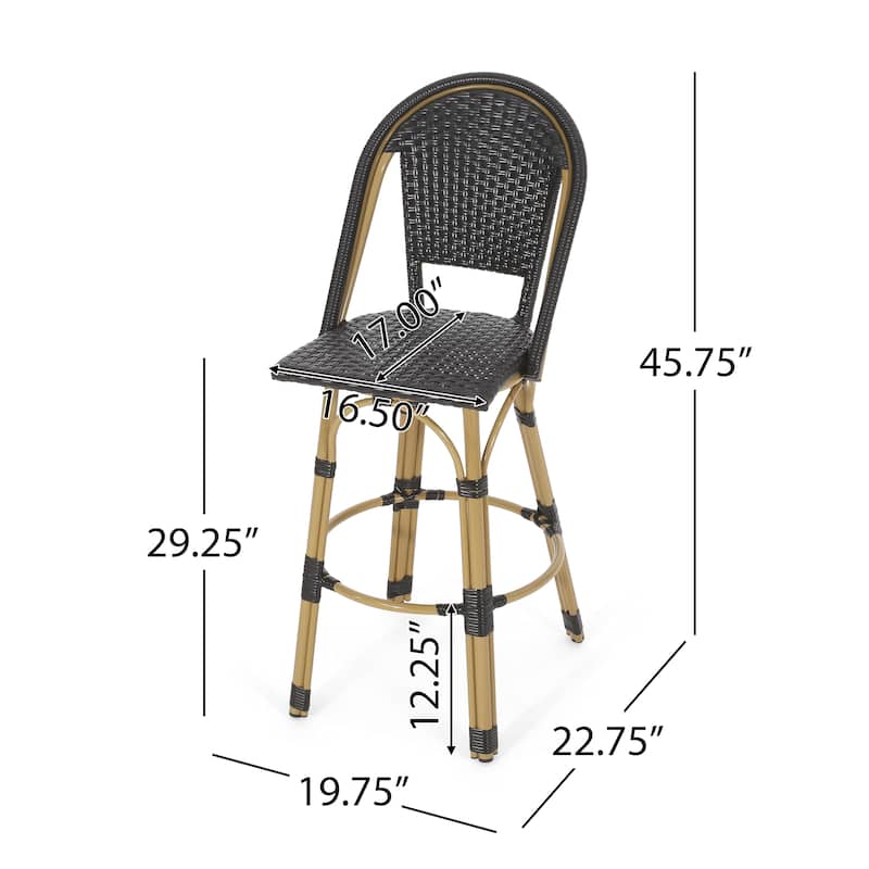 Wooden Upholstered Barstool