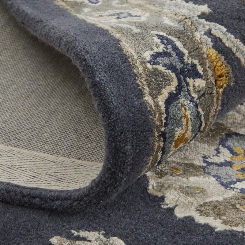 HomeRoots Floral Bohemian Rectangle Area Rug