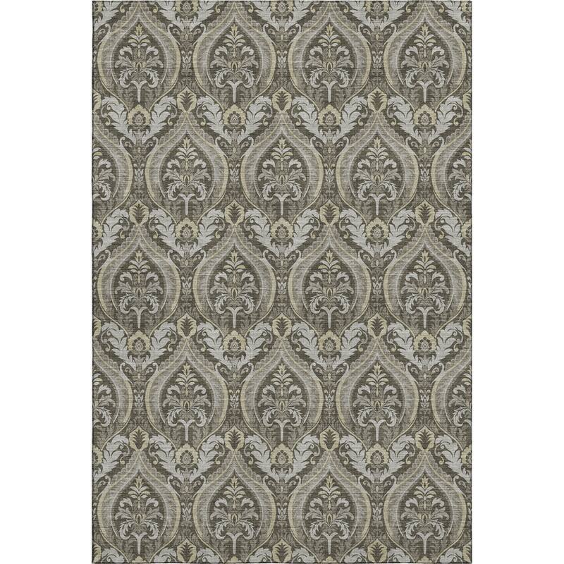 Premium Washable Super Soft Traditional Damask Mayfield Rug
