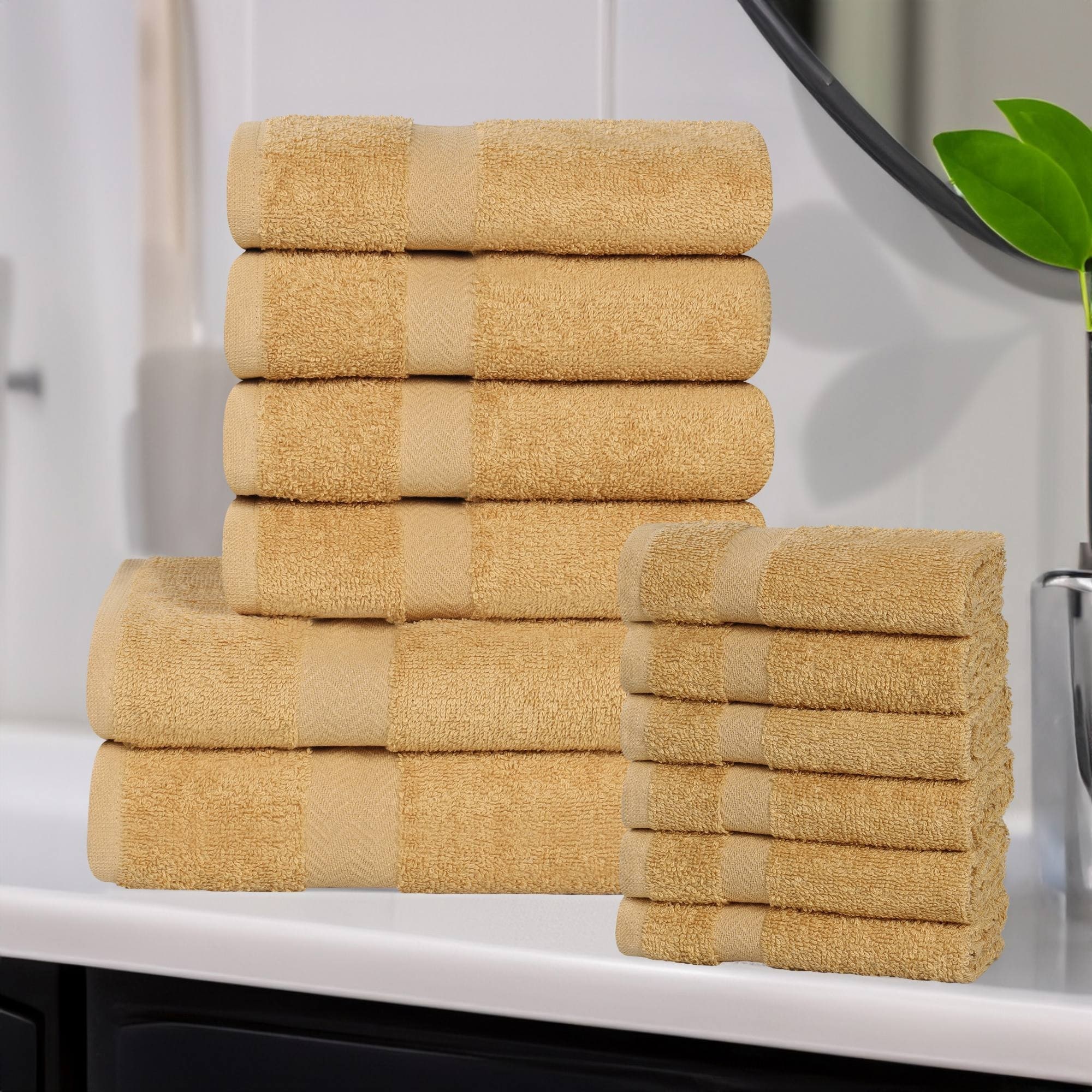 Superior Franklin Cotton Lightweight 12-Piece Assorted Towel Set