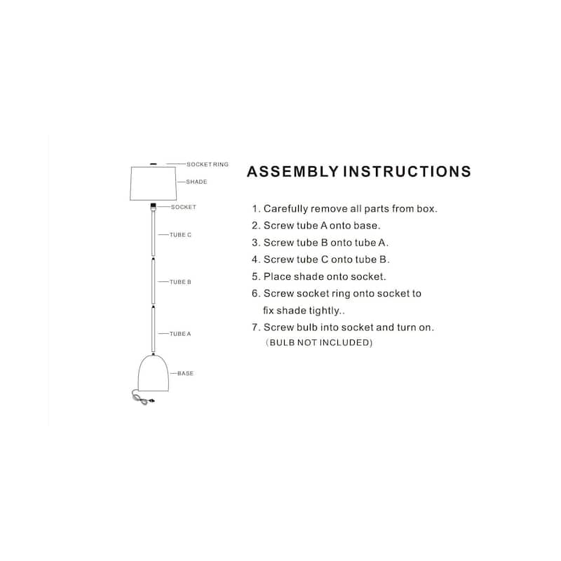 Livabliss Meoble Traditional Accent Floor Lamp - 58"H x 16"W x 16"D