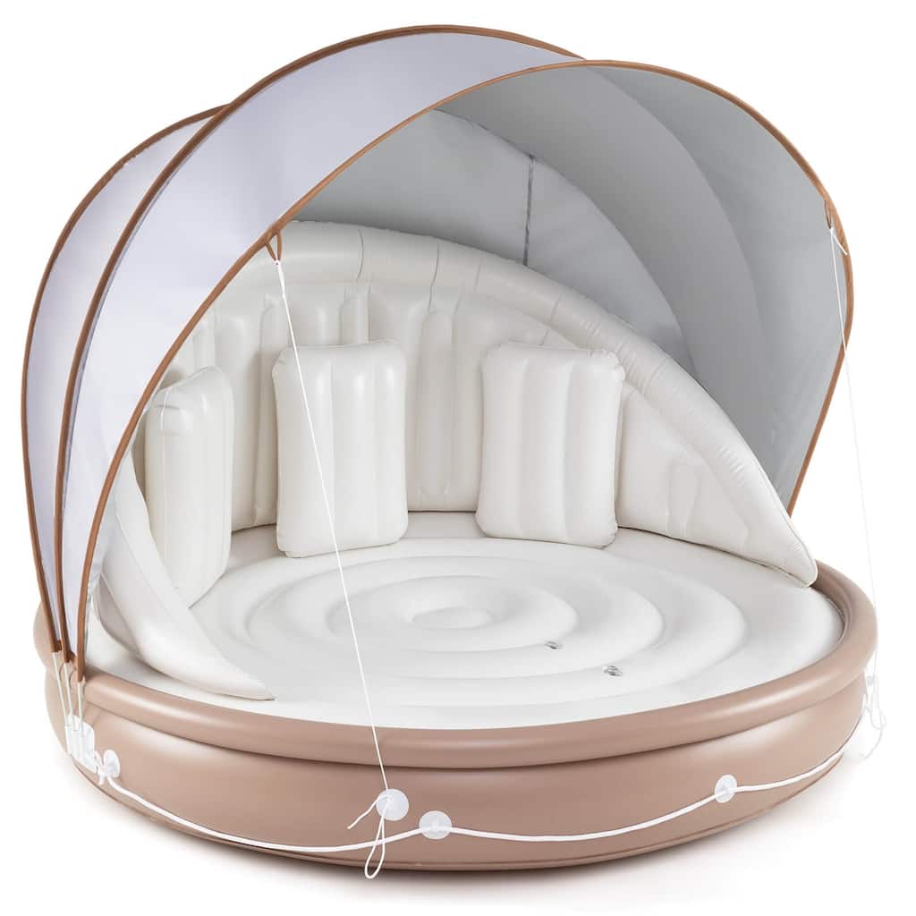Costway 73" Tanning Pool Lounger Float with Retractable & Removable - See Details
