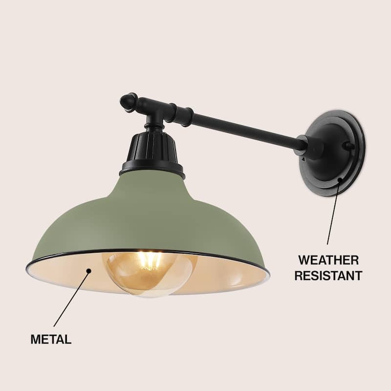 12.25" Indoor/Outdoor LED Arm Sconce, By JONATHAN Y - 12.25