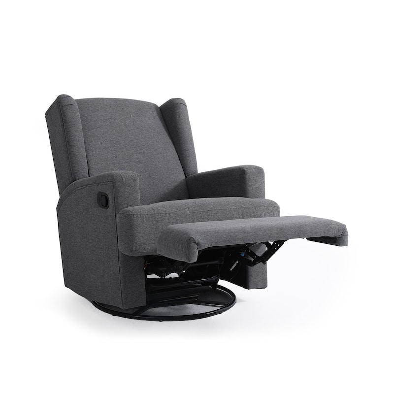 UIXE Upholstered Modern Swivel Glider Rocker Recliner