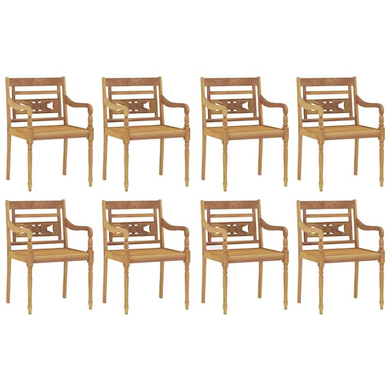 vidaXL Garden Dining Set Teak Wood Medium Seats Many - 39.4 x 78.7 x 29.5