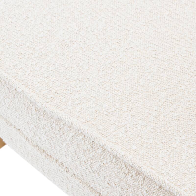Almond Modern 29.5" Upholstered Button Tufted Club Chair with Rubber Wood Legs and Nailheads