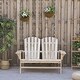 preview thumbnail 20 of 27, Outsunny Outdoor Adirondack Chair Bench for Two with Ergonomic Design, Wide Armrests, & Fir Wood Build Natural