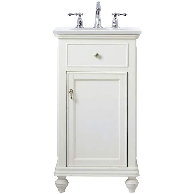 Elegant Lighting VF12319-VW Otto 18" Free Standing Single Basin Vanity - Antique White