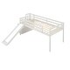 preview thumbnail 4 of 11, Twin Size Pine Wood Loft Bed with Staircase, Storage, Slide, Full-length Safety Guardrails