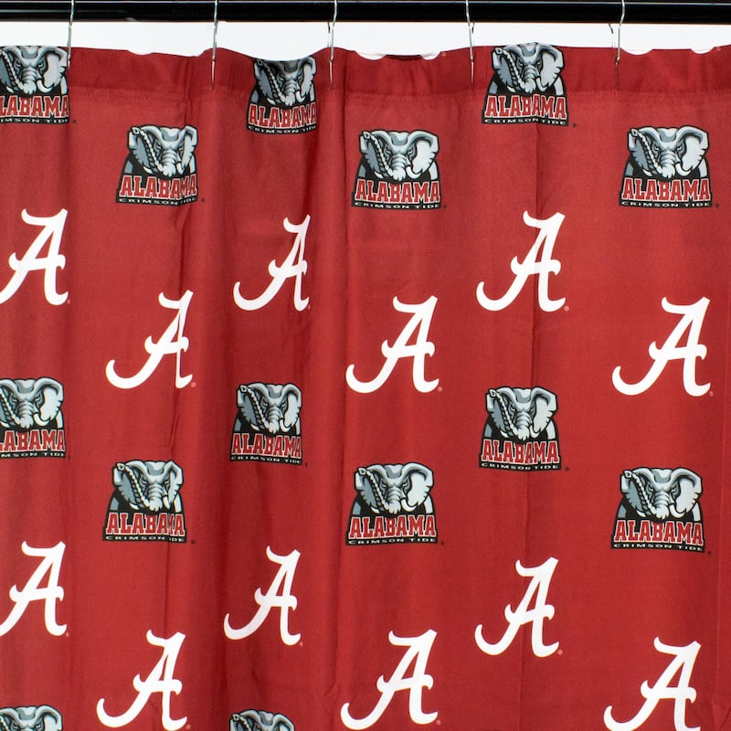 Alabama Crimson Tide Printed Shower Curtain Cover - 70" x 72"